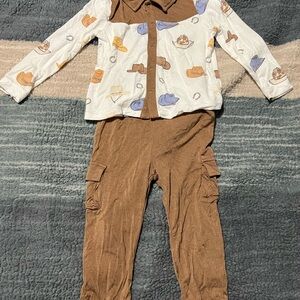 Angel Dear Baby Bamboo Western Outfit / Toddler Bamboo Matching Set
